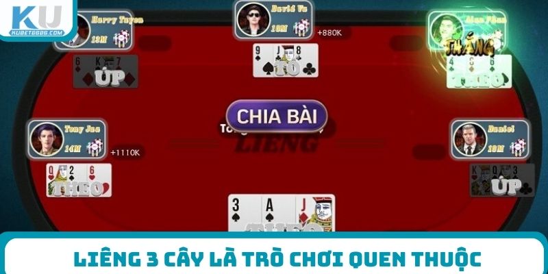 Liêng 3 cây là trò chơi quen thuộc